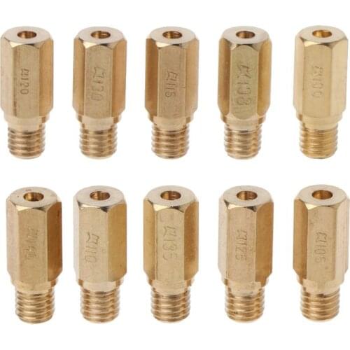 2021 New 10pcs Main Jet For PWK OKO CVK Mikuni KOSO Motorcycle Carburetor Vice Injectors Nozzle Size 100-140