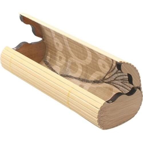 New Bamboo Strip Oval Sunglasses Box Durable Natural Environmentally Friendly Glasses Case