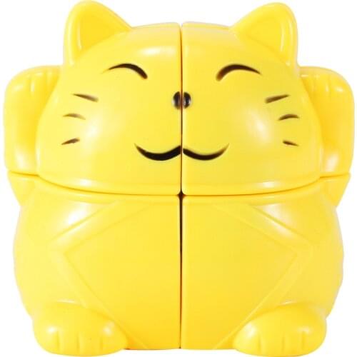New Product YongJun 2x2 Lucky Cat Magic Cube Special-shaped Educational Childrens Toy 2X2 Primary Cubo Magico