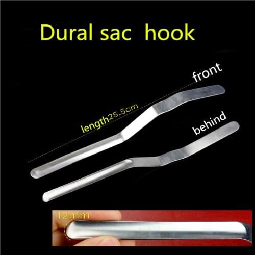 Orthopedic instruments: Medical dural sac retractor plate nerve root retractor 6 8 10 12 mm spine neurosurgery tissue Stripper