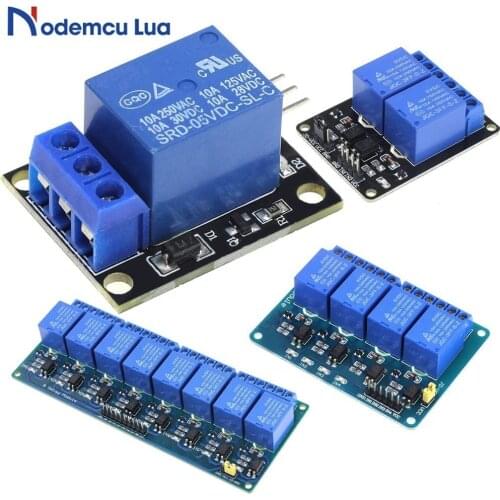 DC 5V 1 2 4 8 One Channel Relay Module Board DC 5V Low Level for SCM Household Appliance Control for Arduino DIY Kit