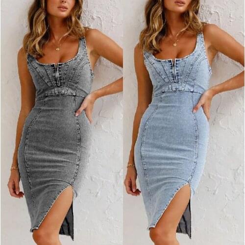 Qunque/群鹊 Fashion Denim Dresses
