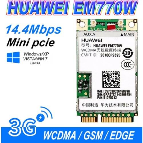 Unlocked EM770W MINI PCIE 3G WWAN mobile broadband HSPA Module HUAWEI EM770w 3g CARD
