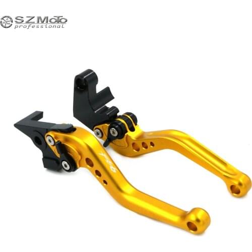 Adjustable Short Long Brake Clutch Levers For YAMAHA FZ6 FAZER 2004-2010 2009 FZ6R 09-11 Motorcycle Accessories Green With Logo