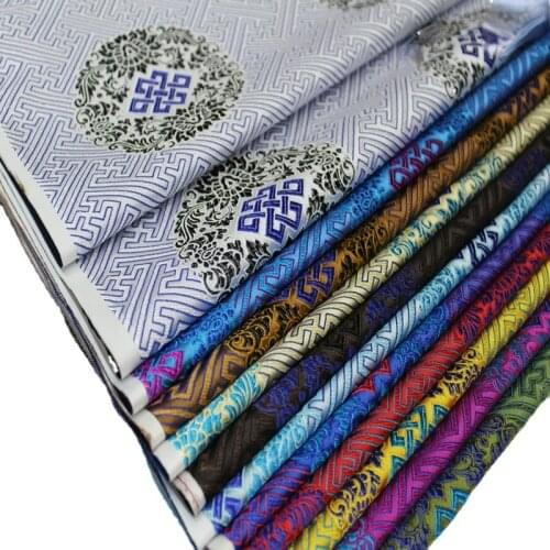 Wide 29" Chinese Tang suit Mongolian Tibetan Robe Trim Silk Satin Dmask Material Cushion Pillow Diy Jacquard Brocade Fabric