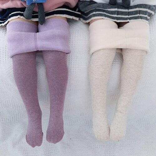 Toddler Girls Winter Thermal Pantyhose Autumn Child Velvet Thick Warm Pants Kids Solid Princess Tights Leggings Baby Accessories