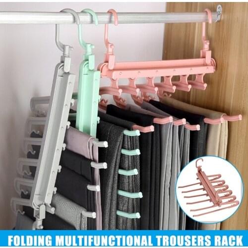Home Cabinet Clothes Hanger Multi-Function Storage Hanging Rack Bedroom Multiple Layers Wardrobe Clothes Hanging Accessory