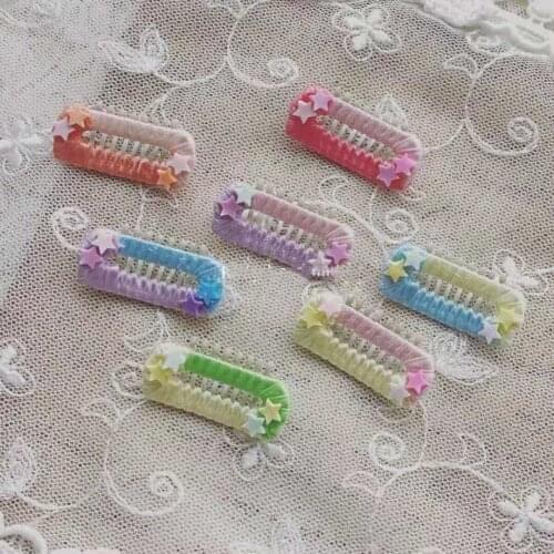 Dogs Hair Accessories Sequin Bow Cute Pet Cat And Dog Hairpin Comb Two-color Stitching Five-pointed Star Hairpin 2.8CM