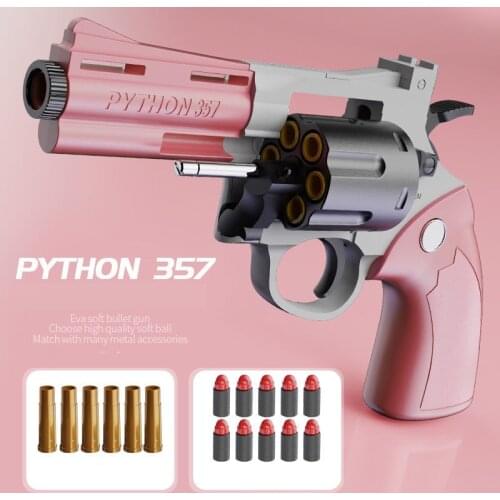 ZP-5 Revolver Pistol Launcher Safe Soft Bullet Outdoor Toy Gun Weapon Airsoft Pneumatic Shotgun Gun Pistola For Kids Boys Gift