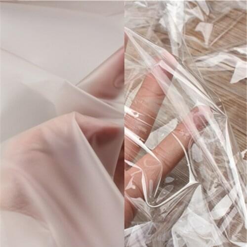 0.1mm TPU Fabric Waterproof PVC 2 Style DIY See-through Clothes Windbreaker Raincoat Bags Plastic Decor Dress Designer Fabric