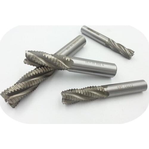 1pc 4 Flute Roughing Milling Cutter HSS End Mill Spiral Router Bit Diameter 6mm-20mm Straight Shank CNC Tools