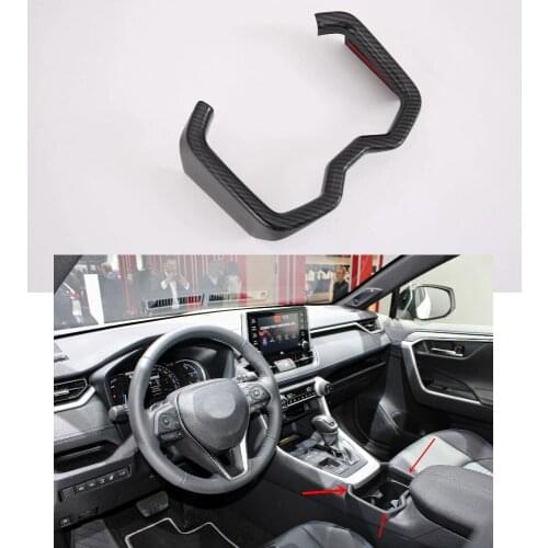 1pcs position Carbon fiber style Car Automotive interior trim For Toyota Rav4 2018 2019