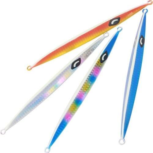 150g 200g Metal Fishing Casting Jigging Lure Glow Metal Jerk Fishing Bait Luminous Metal Artificial Fishing Jig Baits Lure Fish