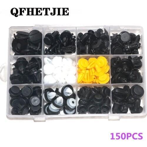 150PCS Car Door Panels Bumper Cover Fender Automotive Plastic Fasteners Boxed Kit Auto Fastener Clips Set Auto Fasteners