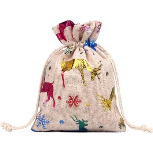 24PCS Christmas Advent Calendar Countdown Bag Hanging Candy Gift Sacks Pouch with Clips Stickers Rope Home Christmas Decoration