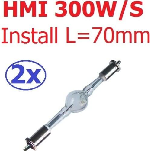2xLot Stage Lamp HMI 300W/S 300Watts Short 70mm Metal Halide Lamp Halogen Bulbs Sodium Lamps Moving Head Strobe Scanner Lights