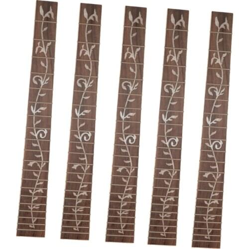 5pcs 41inch Acoustic Guitar Fingerboard 20 Frets Rosewood Pattern Dot Inlaid