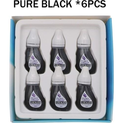 6 PCS/set Original USA Tattoo ink Micropigment Permanent Makeup Tattoo Pigment Get Pure Confidence Pure for Eyebrow Eyeliner Lip