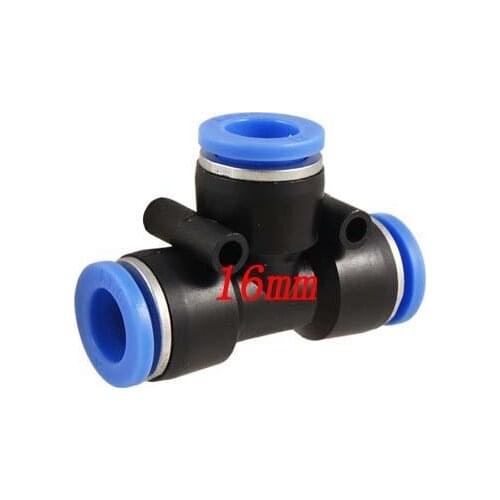 Free Shipping 100PCS/LOT 16mm to 16mm Piping Push In Quick Fittings T Joint