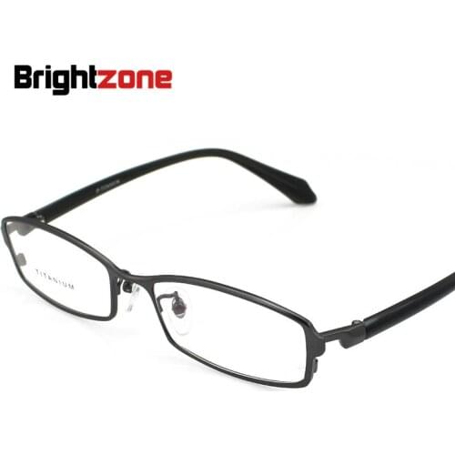 Brightzone New Brand Designer Man Glasses Metal Titanium Full Frame Optics Spectacles Fashion Transparent Lens Myopia Eyeglasses