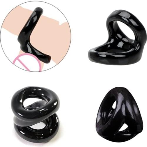 Chastity Penis Ring Cock Sleeve Sex Toys Penis Sex Tools for Couples Sex Position Masturbation Ball Stretcher Delay Ejaculation