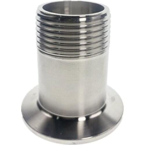 DN15 - DN50 304 Sanitary Stainless Steel Male Threaded Pipe Fitting Ferrule