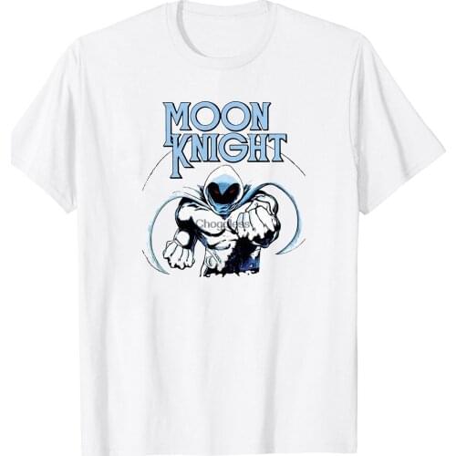 Moon Knight T-Shirt Retro Vintage Bronze Age Comic Books White Tee Plus Size MenS T-Shirts Ideal Birthday Present