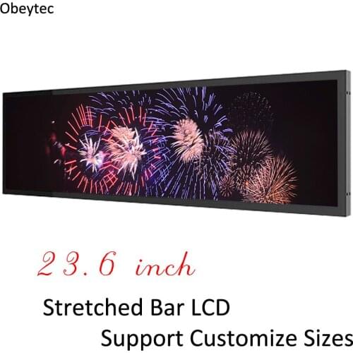 23.6 inch Wide stretched Cut Crystal Display, 1920*171 FHD solution, Android 4.4, 1+8 G, view area: 597.6*150 mm