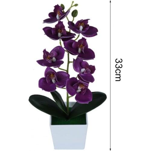 Artificial Flower Multi-use Bright-colored PVC Decorative Wide Application Butterfly Orchid Display for Wedding