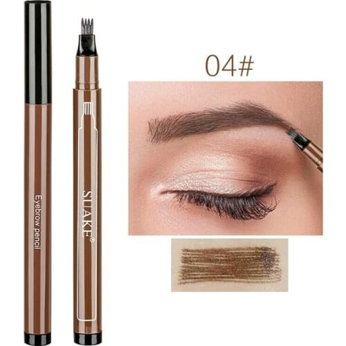 3 Colos Four-Tips Eyebrow Pencil Microblading Tattoo Eyebrow Ink Pen Eye brow Enhancer Long-lasting Waterproof Makeup TSLM1