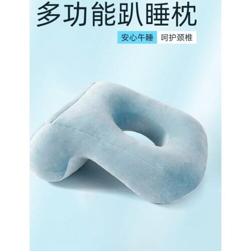 Office napping artifact primary school students sleeping on their knees holding pillows childrens lunch break napping on the