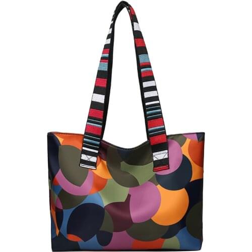2021 New Fashion Graffiti Simplicity high-capacity Shoulder Bag Nylon Handbag Large Capacity Womens Tote Shopping Bag