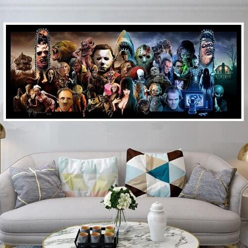 Horror Movie Villain Bad Guys Poster HD Canvas Painting Posters and Prints Wall Art Picture for Living Room Decor Gift
