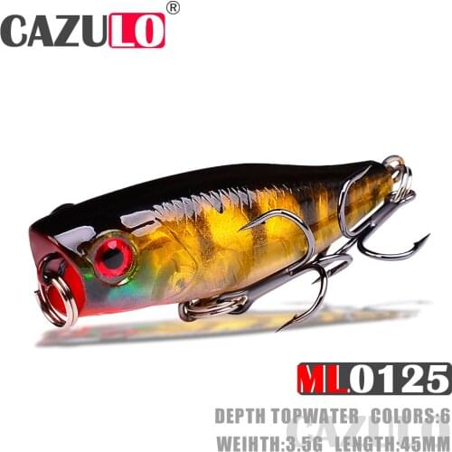 Floating Fishing Lure Popper Accesorios Iscas Artificiais Weights 3.5g 45mm Bait Topwater De Pesca Wobblers For Pike Fish Leurre
