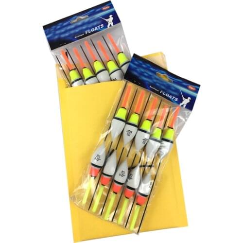 Topline Tackle 10pcs glowing fishing float floating luminous bottom floater moving long tail for light lake ocean boat fishing