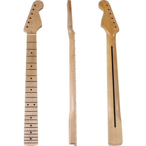High gloss ST electric guitar neck 6 string 22 frets Canada maple small head ST guitar neck natural color