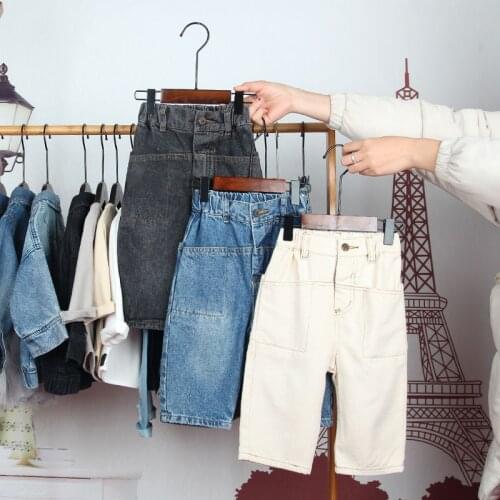 Boys Pants Fashion New Childrens Denim Pants Spring Summer Baby Boys and Girls Denim Wide Leg Pants Kids Casual Jeans 2-7 Years