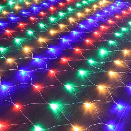 1.5x1.5m 3x2m Connectable LED Net Light Outdoor Mesh Fairy String Light Christmas Net Light for Garden Bushes Wedding Tree Decor