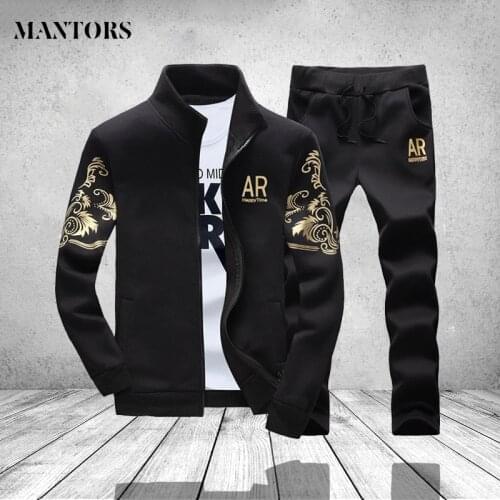 Mens Set Brand Sportswear Tracksuits Two Pieces Sets Homme Clothes Hoodies+Pants Suit Male Streetswear Coat Jackets Plus Size