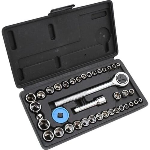 Sunshine 40Pc Combination Socket Ratchet Wrench Set Inches and Metric