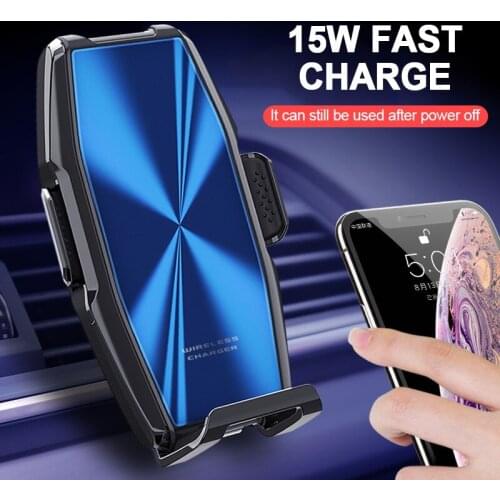 Tongdaytech 15W Car Fast Qi Wireless Charger For Iphone 8 XS 11 Pro Max Automatic Air Vent Car Holder For Samsung S20 S10 Plus