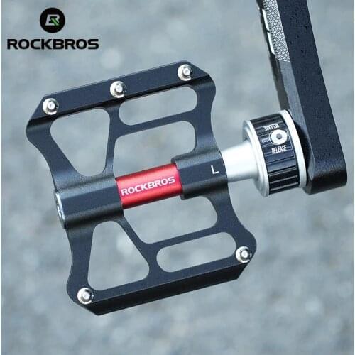 ROCKBROS Quick Release Cycling Bike Pedal Widened CNC Chrome Molybdenum Road MTB Mountain Bicycle Pedals Bike Accessories