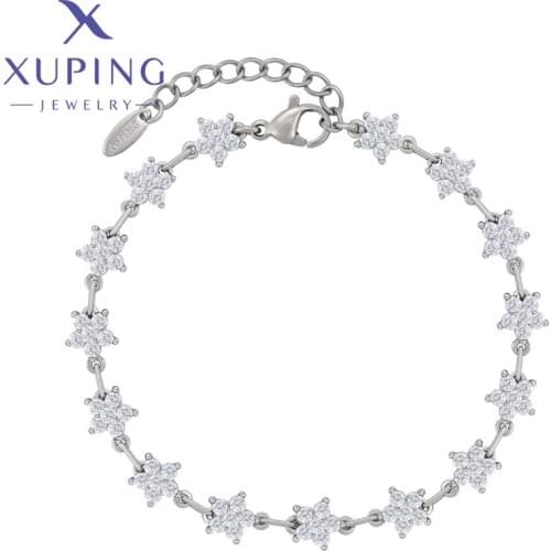 Xuping Fashionable Newest Model Flower Shaped Luxury Bracelet for Women Exquisite Gift