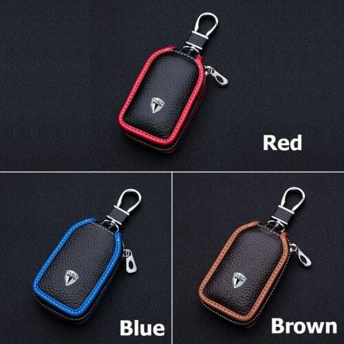 For Tesla Protection Key Leather Car Key Case Key Cover Bag Shell Hollow out For Model 3 Model S Model Y Model X