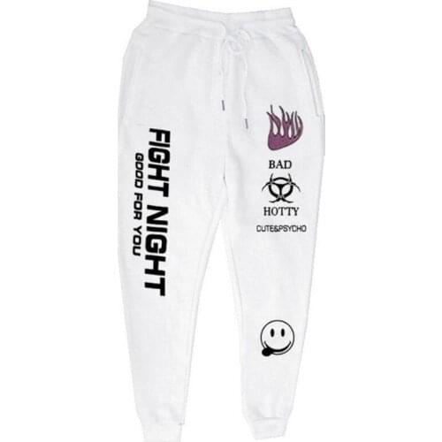 Women High Waist Sports Pants Drawstring Fitness Casual Loose Pants Fight Night Pocket Black And White Sportswear Fashion Pants