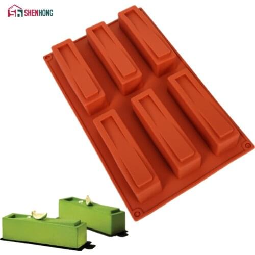 SHENHONG 1Piece Geometry Cake Mold For Baking Silicone Mould Mousse DIY Baking Moule Home Party Wedding