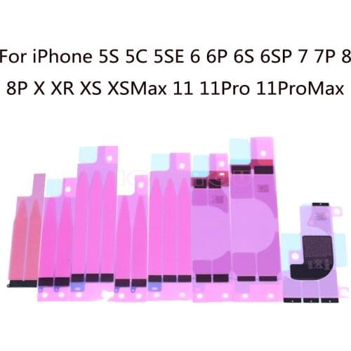 2PCS For IPhone X XS XR XSMax 7 8 11 Pro Max 12 Mini 5S 5C 5SE 6 6S Plus Battery Glue Tape Strip Tab Battery Adhesive Sticker