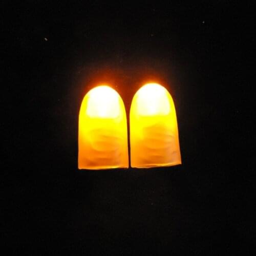 2PCS/Lot Magic Use Light Dancing Finger Magic Props Party Game Skill Magical Amazing Flicker Finger for Children Xmas Gift Toys