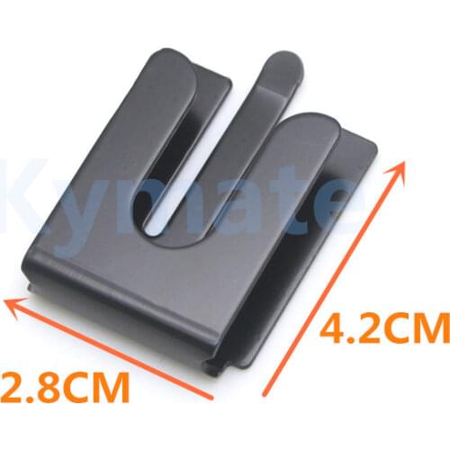 2pcs Metal Mic Microphone Speaker Belt Hang Up Clip Handset Hook for Yaesu icom MH-48 154 motorola Ham Radio Hooks stick to car