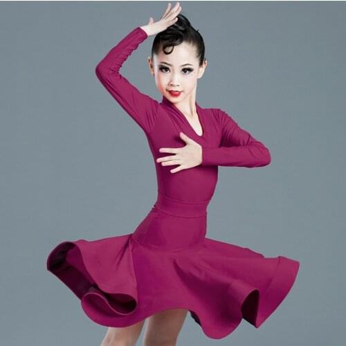 2020 Latin Dance Dress For Girls Ballroom Dancing Rumba Samba Latin Kids Dance Costume Modern Carnival Jazz Dancewear SL2280